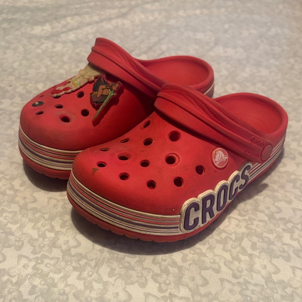 CROCS Kids Red Slip-On Sandals